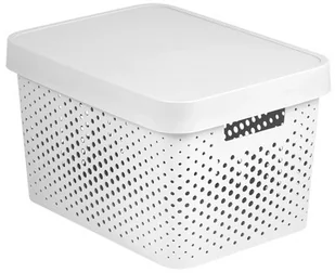 Curver Pojemnik z pokrywką  Infinity ażurowy 17 l biały - Pudła i kartony archiwizacyjne - miniaturka - grafika 3