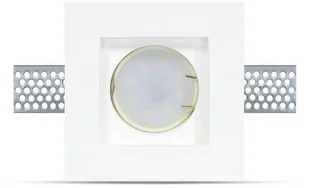 v-tac Oprawa Oczko V-TAC GIPS GU10 Wpuszczana Kwadrat 100x100x30 Biały VT-765 - Oprawy, klosze i abażury - miniaturka - grafika 4