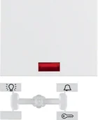 Gniazdka elektryczne - Berker K1 biały klawisz pojedynczy podświetlany B_14157009 - miniaturka - grafika 1