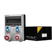 Rozdzielnie elektryczne - Doktorvolt Rozdzielnica TD IP65 32A 16A 2x230V gniazda Schuko system niemiecki Typ F 6664 DV-6664-D - miniaturka - grafika 1