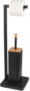 Stojak Czarny Mat Szczotka Wc + Uchwyt Na Papier - Akcesoria do wc - miniaturka - grafika 2