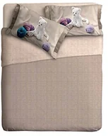 Pościel - Ipersan ipersan zestaw pościeli fotografisch My Sweet Cat kolor szary/biały 260 X 300 cm. 662/F/MY SWEET CAT_Beige-260x300(S4pz) - miniaturka - grafika 1