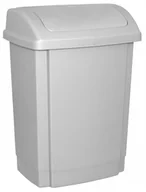 Kosze na śmieci - FENIKS OFFICE PRODUCTS z pokrywą OFFICE PRODUCTS, tworzywo, 15l, szary 19012211-10 - miniaturka - grafika 1