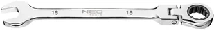 NEO-TOOLS Klucz płasko-oczkowy 09-061 19 x 250 mm z przegubem i grzechotką - Klucze i nasadki - miniaturka - grafika 4