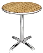 Stoły ogrodowe - Bolero Stojak na  u424 okrągły stół do bistro jesion Flip Top, 600 MM, srebrny U424 - miniaturka - grafika 1