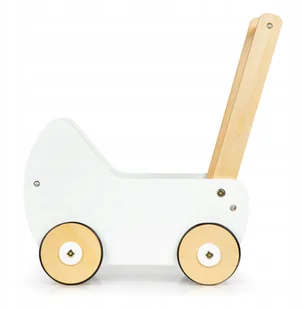 Drewniany Wózek Dla Lalek Pchacz Chodzik Jeździk - Chodziki - miniaturka - grafika 3