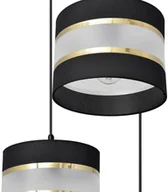 Lampy sufitowe - Euluna Lampa wisząca Helen okrągła czarno-złota 3-pkt. - miniaturka - grafika 1