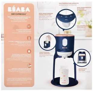 Beaba Bibexpresso Ekspres do mleka 2w1 Night blue - Podgrzewacze butelek i sterylizatory - miniaturka - grafika 8
