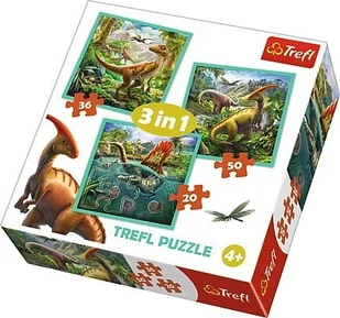 Trefl Puzzle 3w1 - Niezwykły świat dinozaurów GXP-645298 - Puzzle - miniaturka - grafika 2