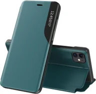 Etui i futerały do telefonów - Hurtel Eco Leather View Case elegancki futerał etui z klapką i funkcją podstawki iPhone 13 Pro Max zielony - miniaturka - grafika 1