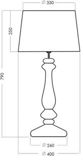 4concepts Stojąca LAMPA nocna VERSAILLES TRANSPARENT COPPER L204461228 abażurowa LAMPKA sypialniana biała L204461228 - Lampy stojące - miniaturka - grafika 4