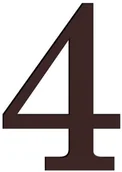 Numery na dom - Cyfra 4 WYS. 18 CM - miniaturka - grafika 1