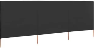 vidaXL Lumarko Parawan 3-skrzydłowy z tkaniny, 400x160 cm, antracytowy 47142 - Parawany - miniaturka - grafika 3