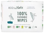 Chusteczki nawilżane - Naty ECO by ECO vlhčené ubrousky bez vůně splachovatelné výhodné balení 3 x 56 ks) - miniaturka - grafika 1