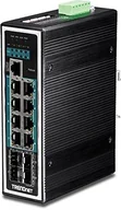 Switche - TRENDnet Trendnet TI-pg1284i 12 port Rail Switch Czarny TI-PG1284I - miniaturka - grafika 1