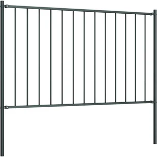 VidaXL Panel ogrodzeniowy ze słupkami, kryta proszkowo stal, 1,7x1,25m 145214 VidaXL - Ogrodzenia - miniaturka - grafika 2