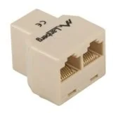 Wtyczki i adaptery - LANBERG Adapter złączka sieciowa RJ45 RJ45 x2 + EKSPRESOWA AD-RJ45-2RJ45-OU - miniaturka - grafika 1