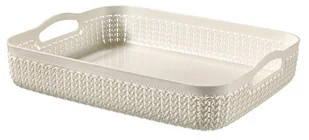 Curver Taca, koszyk Knit A4, kremowa, 4,5 l - Tace i patery - miniaturka - grafika 2