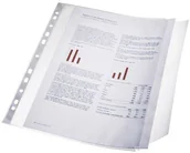 Koszulki na dokumenty - Esselte KOSZULKI Z KLAPKĄ A4/90µm GROSZKOWE - miniaturka - grafika 1