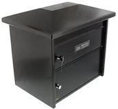 Skrzynki na listy - Burg Wächter Europa 732 E pojemna skrzynka pocztowa na korespondencję formatu A4, z ocynkowanej stali, z wystającym daszkiem - miniaturka - grafika 1