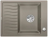 Zlewozmywaki - Blanco ELON 45 S Silgranit PuraDur Tartufo odwracalny korek auto. InFino kratka ociekowa 524821 - miniaturka - grafika 1