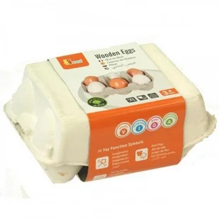 VIGA Jajka drewniane w wytłoczce V59228 - Zabawki AGD - miniaturka - grafika 2