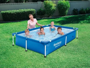 Bestway 56401 Steel propool 221 x 150 x 43 cm, ramie stalowej Pool, niebieski - Baseny ogrodowe - miniaturka - grafika 4