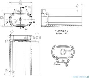 Vayer Vayer Nova 2 umywalka wolnostojąca 49x37,5cm biała 049.037.085.3-4.0.3.1.0 | - Umywalki - miniaturka - grafika 2