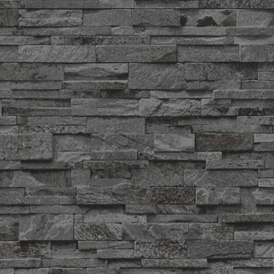 Tapeta Kamień Łupek Cegła efekt 3D grafit 2363-40 - Tapety - miniaturka - grafika 3