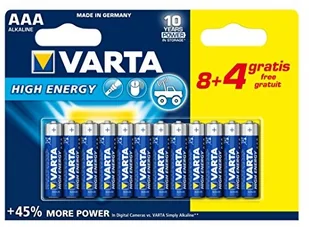 Varta Baterie High Energy 8 + 4 AAA 4903121472 - Baterie i akcesoria - miniaturka - grafika 2