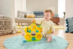 FISHER PRICE Kolorowa Pracowita Pszczółka GJW27 - Zabawki sensoryczne - miniaturka - grafika 5