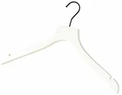 Wieszaki i stojaki - Compactor Wieszak Lotus Classic z naturalnego drewna z nacięciami szerokość 44 cm biały - miniaturka - grafika 1