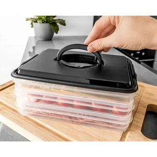 Vilde Pojemnik organizer na wędliny sery 3-poziomowy do lodówki 122617 - Pojemniki kuchenne - miniaturka - grafika 3