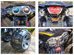 LEAN CARS Quad na Akumulator Duże Koła Czerwony - Pojazdy elektryczne dla dzieci - miniaturka - grafika 12