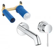 Baterie podtynkowe - Grohe 19408001K ESSENCE 2-OTWOROWA BATERIA UMYWALKOWA ROZMIAR M + ELEMENT PODTYNKOWY - miniaturka - grafika 1