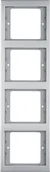 Klawisze i ramki - Berker K5 stal nierdzewna ramka 4 pionowa B_13437004 - miniaturka - grafika 1