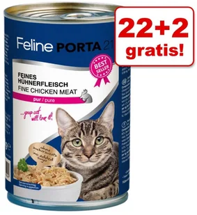 Porta 21 Korzystny zestaw Feline 12 x 400 g - Tuńczyk z surimi - Mokra karma dla kotów Porta 21 Korzystny zestaw Feline 12 x 400 g - Tuńczyk z surimi - Mokra karma dla kotów - miniaturka - grafika 1