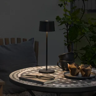 Konstsmide Lampa stołowa LED Positano zewnętrzna, czarna - Lampy ogrodowe - miniaturka - grafika 2