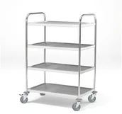 Inne urządzenia handlowo-usługowe - AJ Wózek 520x845x1265mm z 4 półkami 27002 - miniaturka - grafika 1