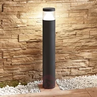 Lampy ogrodowe - Lampenwelt com Słupek oświetleniowy LED Darja, ciemnoszary,100 cm - miniaturka - grafika 1
