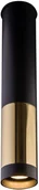 Lampy sufitowe - Amplex LAMPA sufitowa KAVOS 0379 metalowa OPRAWA okrągła tuba downlight czarny złoty 0379 - miniaturka - grafika 1