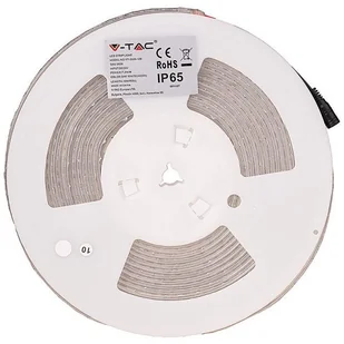 v-tac Taśma LED V-TAC SMD2835 1200LED 24V IP65 2xPCB RĘKAW 10mb 7,2W/m 120LED/m VT-2835 3000K 600lm - Taśmy LED - miniaturka - grafika 5