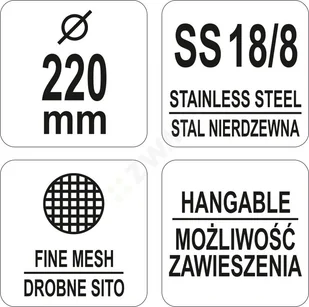 Yato ŁYŻKA CEDZAKOWA 220MM YG-00600 - Wózki na żywność - miniaturka - grafika 5