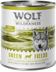 Wolf Of Wilderness 24 X 800 G - Green Fields - Jagnięcina - Mokra karma dla psów - miniaturka - grafika 2