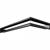 Akcesoria kominkowe - Kratki.pl LUFT narożny lewy czarny 80x40x9 LUFT/NL/9/8040/45S/C - miniaturka - grafika 1