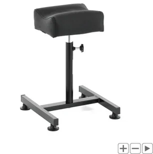 Physa Podnóżek do pedicure 24 x 22 cm czarny FR-6 - Fotele kosmetyczne - miniaturka - grafika 4