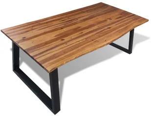 vidaXL Stół jadalniany z drewna akacjowego, 200 x 90 cm - Stoły - miniaturka - grafika 2