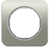 Klawisze i ramki - Berker R1 stal szlachetna/biały ramka 1 B_10112114 - miniaturka - grafika 1