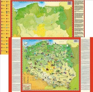 Polska dwustronna podkładka na biurko do ćwiczeń dla dzieci ArtGlob - Atlasy i mapy - miniaturka - grafika 2