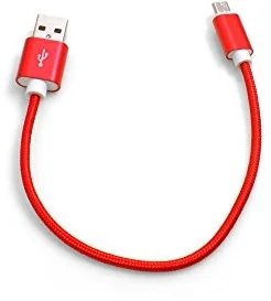 System-S System-S kabel Micro USB do USB A 2.0 pleciony nylonowy osłona czerwona 25 cm 56529205 - Kable USB - miniaturka - grafika 2